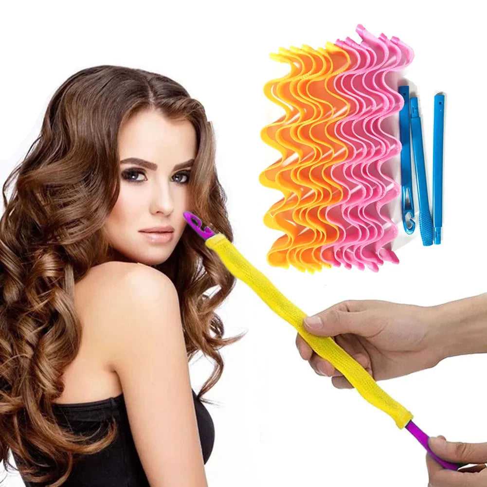 12Pcs Set Magic Hair Curler Heatless Styling Tools