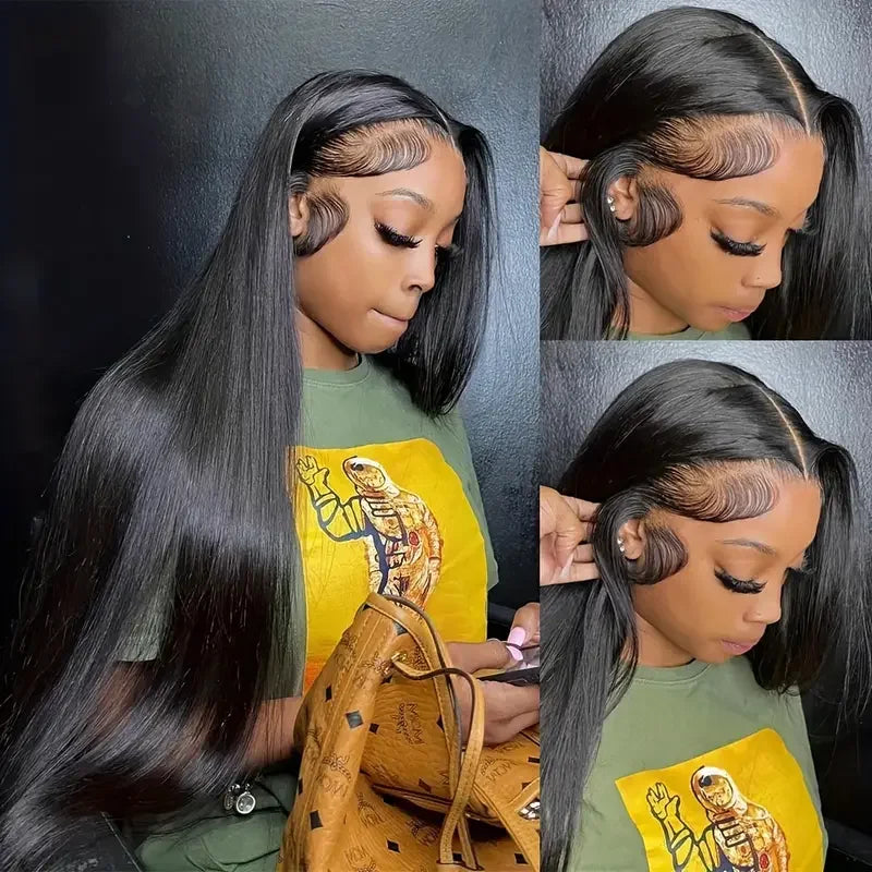 Straight - Transparent 360 Lace Glueless Human Hair Wig