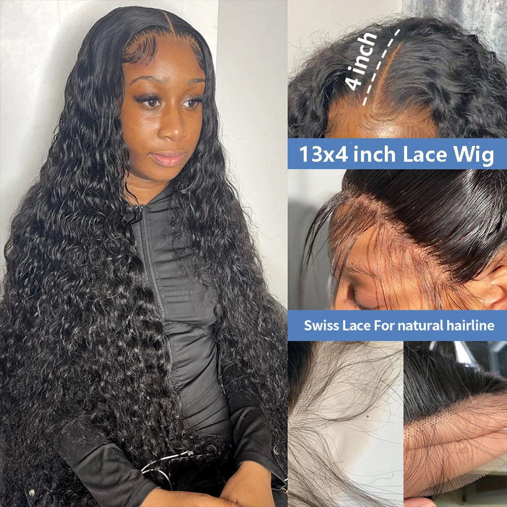 Deep Kinky Curly - HD Transparent Lace Frontal  Human Hair Wig