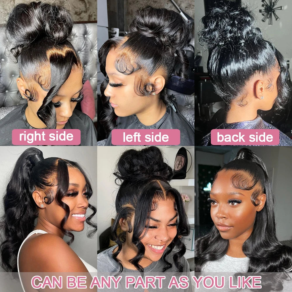 Body Wave - Transparent HD Full 360 Pre Plucked Lace Front Human Hair Wig