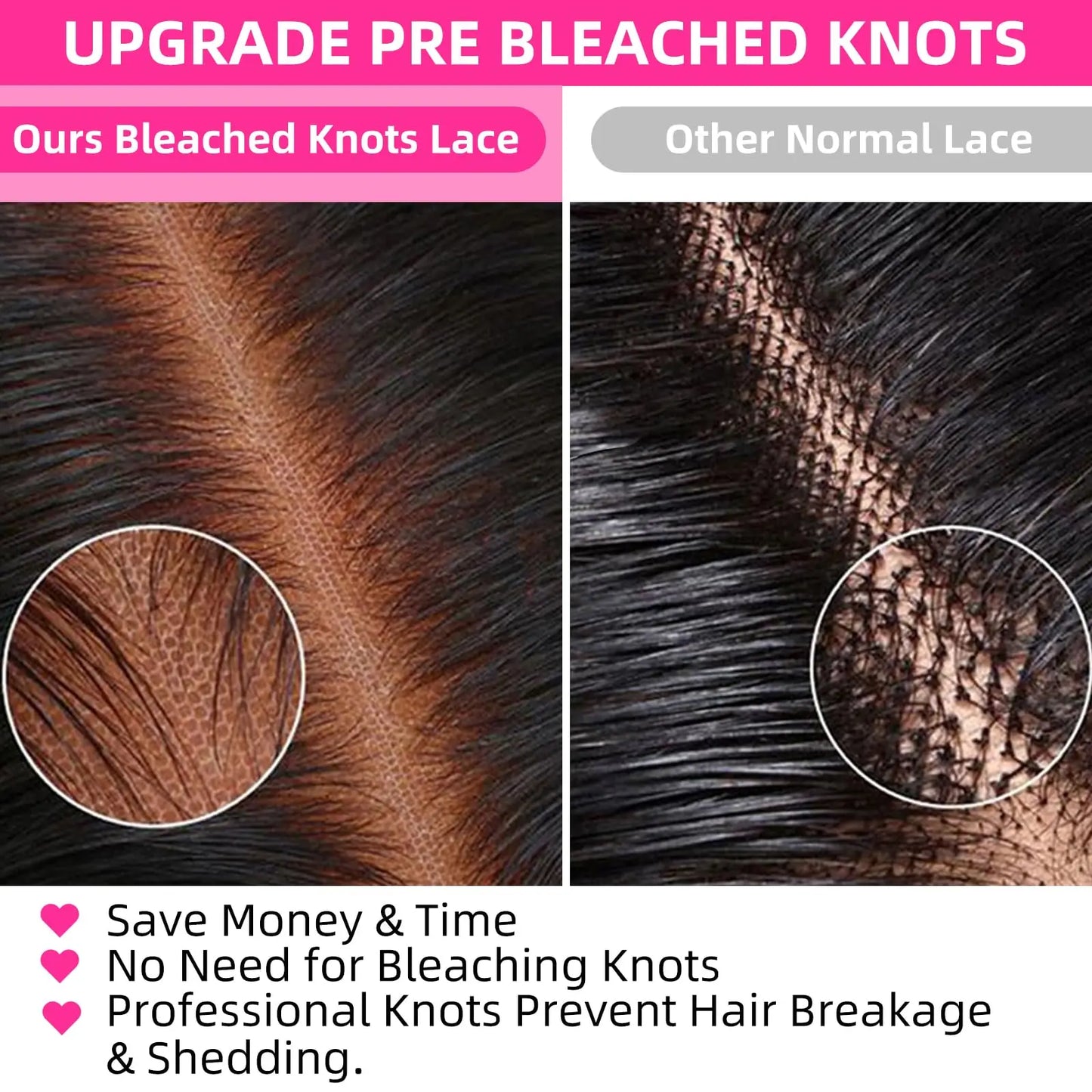 Body Wave - Glueless HD Transparent Pre Bleached Lace Closure Ready to Wear Wig