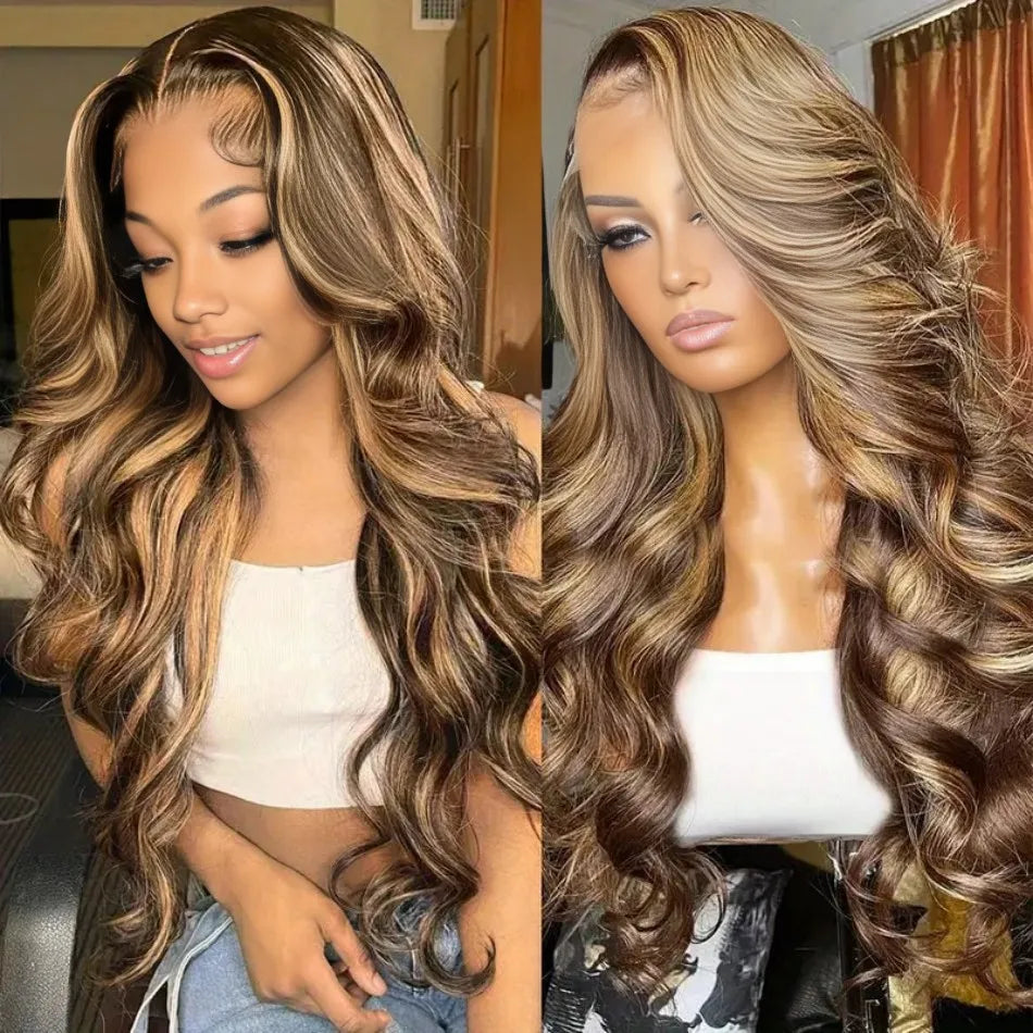 Ombre and Highlight Body Wave - HD Lace Frontal Human Hair Wig