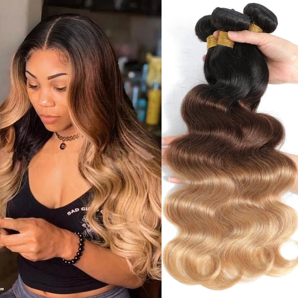 Ombre Body Wave 100% Unprocessed Virgin Brazilian Human Hair