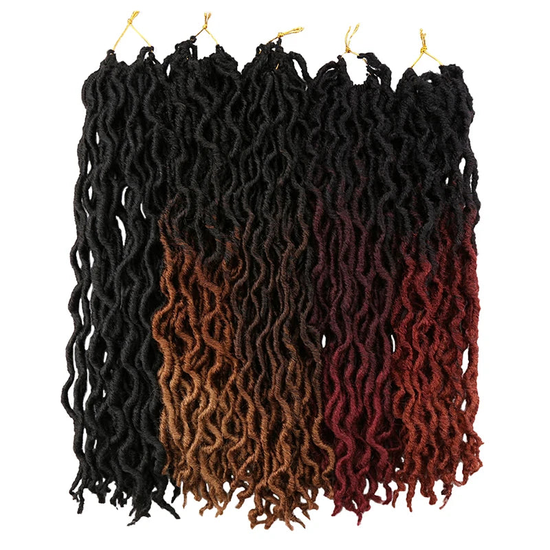 Goddess Faux Soft Curly Locs Crochet Synthetic Hair - Various Colors Available