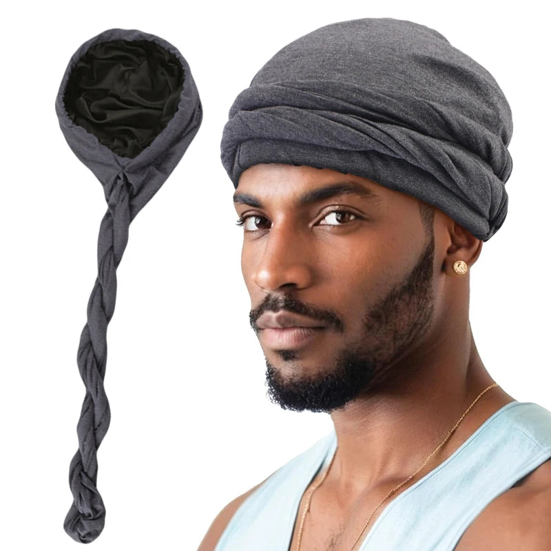 Elastic Men's Turban Hat/Scarf  - Various Colors Available