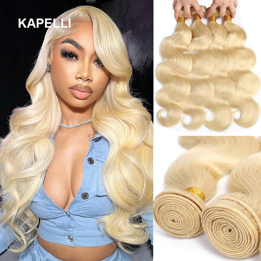 Ombre Blonde Body Wave Bundles - Brazilian Remy 100% Unprocessed Human Hair