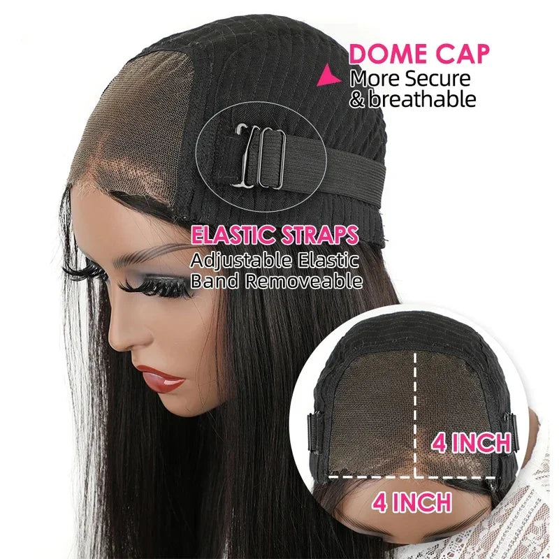 Brazilian Bone Straight Bob - Pre Plucked HD Transparent Lace Human Hair Glueless Wig
