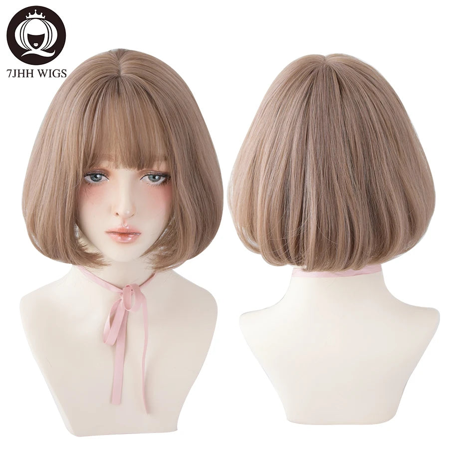Short Bob Synthetic Wig - Various Colors Available