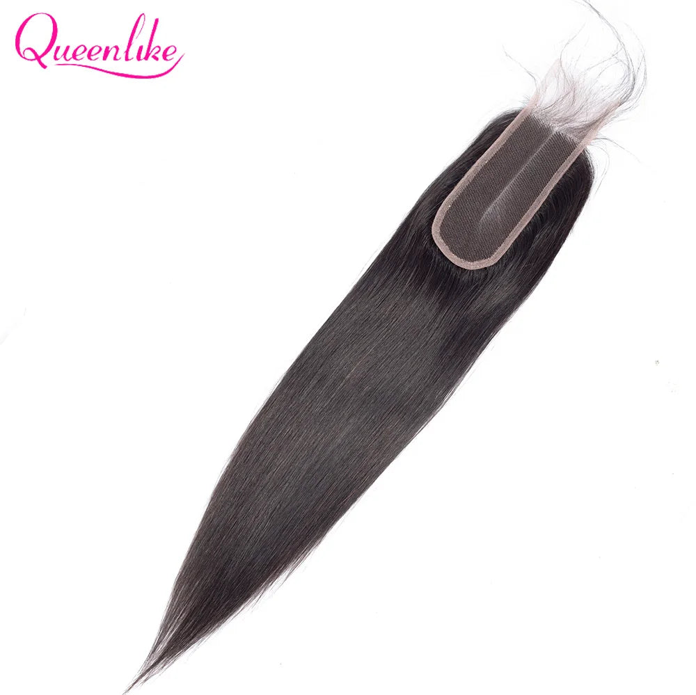 Brazilian Straight, 2x6, 6 Inch Deep, Middle Part Lace Front Closure