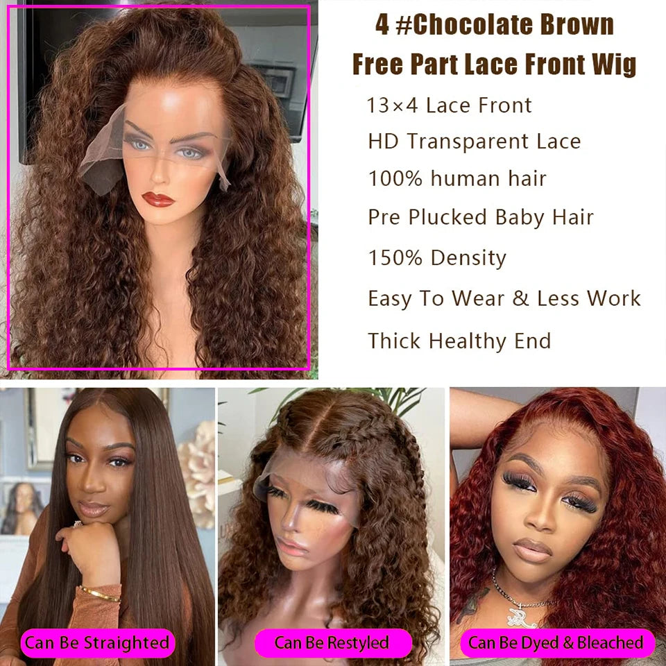 Deep Water Wave Curly - HD Lace Frontal Human Hair Wig