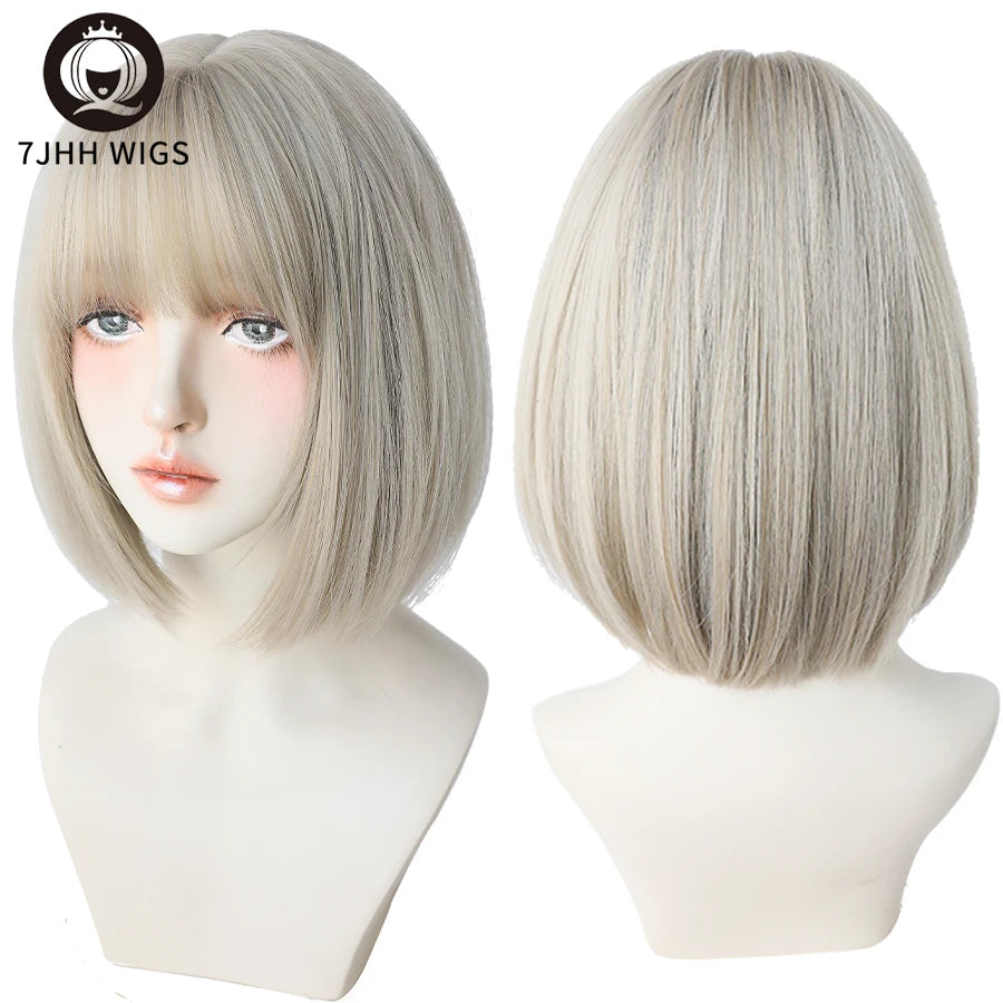 Short Bob Synthetic Wig - Various Colors Available
