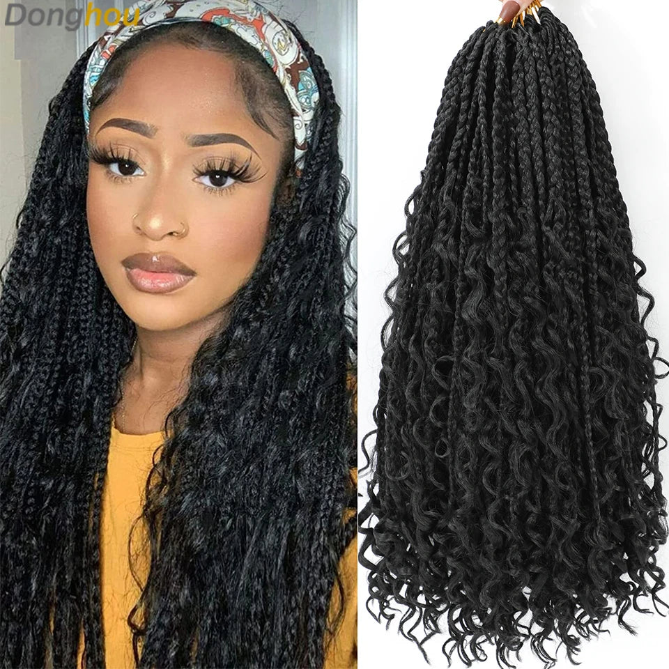 Boho Box Braids Synthetic Crochet Hair