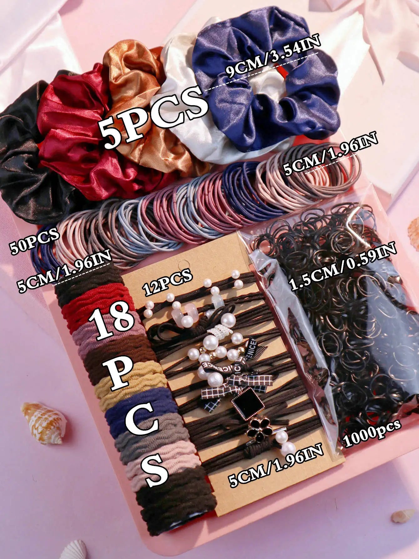 1085PCS Dark Hair Accessories for Woman Set