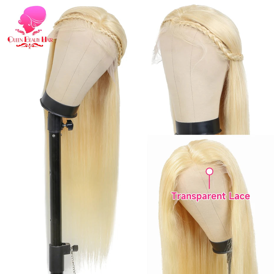 Blonde Bone Straight - 360 Pre Plucked Full Lace Frontal Human Hair Wig