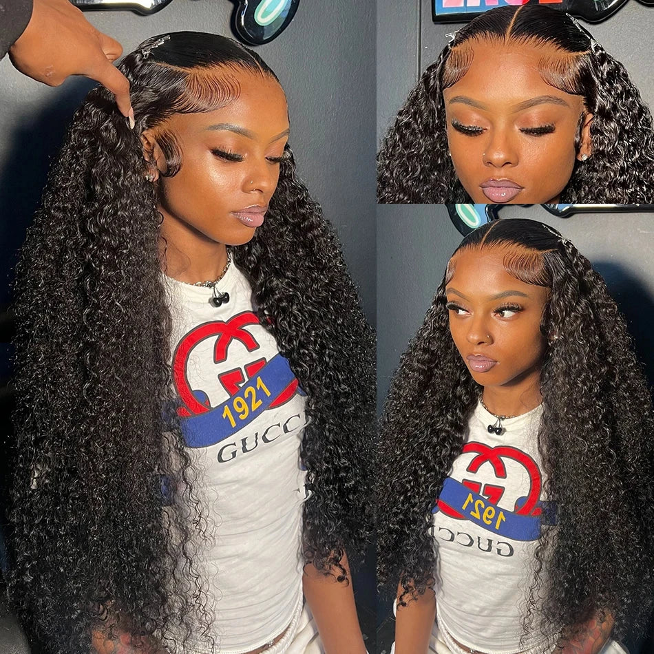 Brazilian Deep Wave Curly - Pre Plucked 360 Lace Front Human Hair Wig