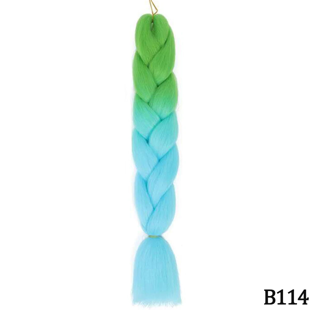 24" Synthetic Yaki Jumbo Braiding Hair - Various Colors Available