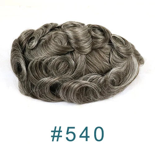 Thin 0.03mm Skin Natural Hairline Vlooped 100% Human Hair Replacement System (Toupee) Various Colors Available