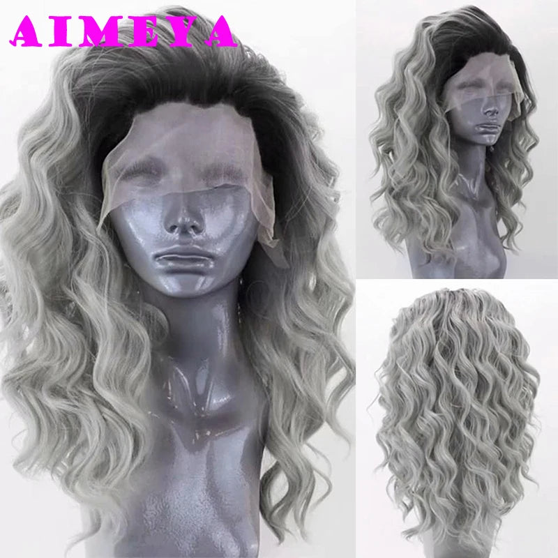 Water Wave Short Synthetic Lace Front Wigs - Various Colors Available