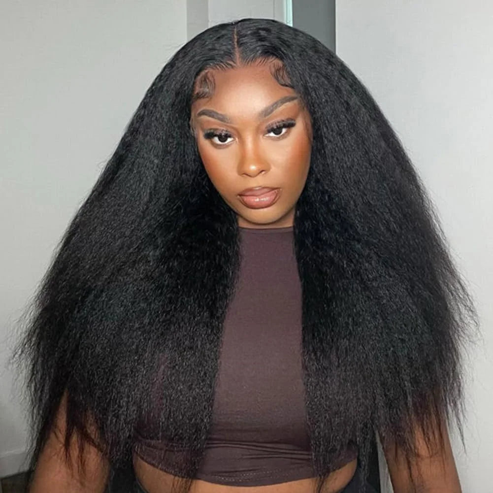Yaki Straight - Glueless HD Lace Front Ready To Wear And Go Human Hair Wig