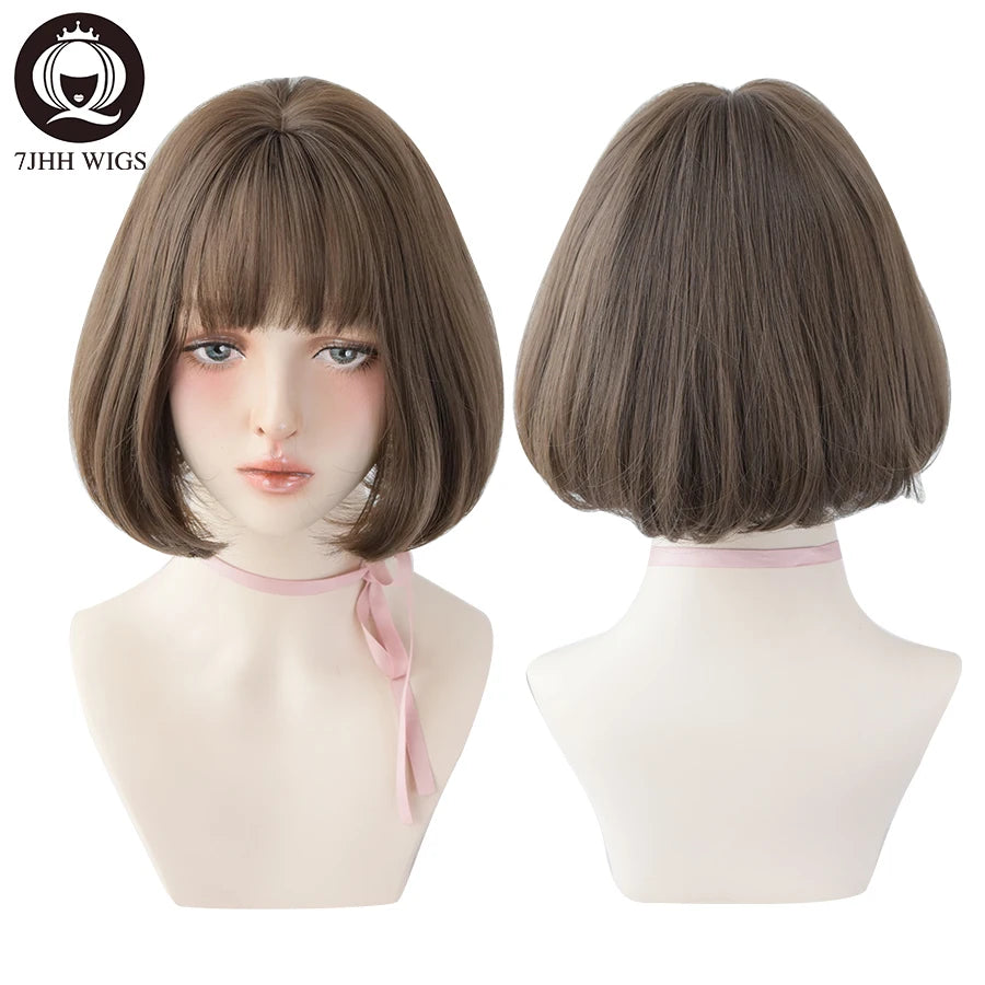 Short Bob Synthetic Wig - Various Colors Available