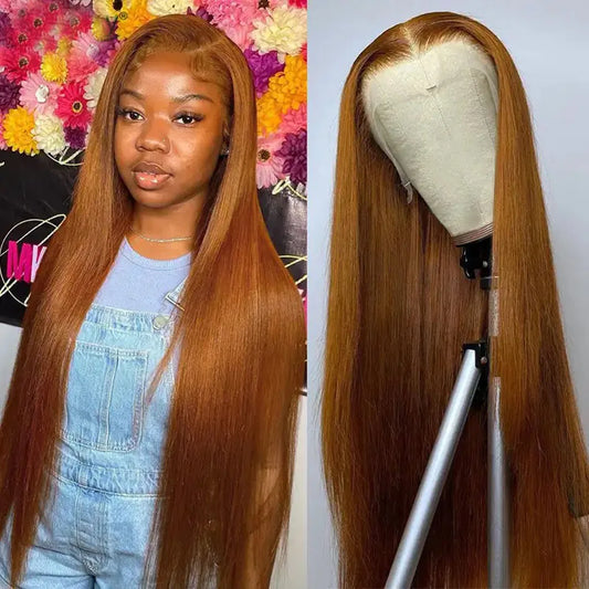 Orange Ginger Blonde - Glueless Pre Cut HD Lace Front Human Hair Ready To Wear Wig