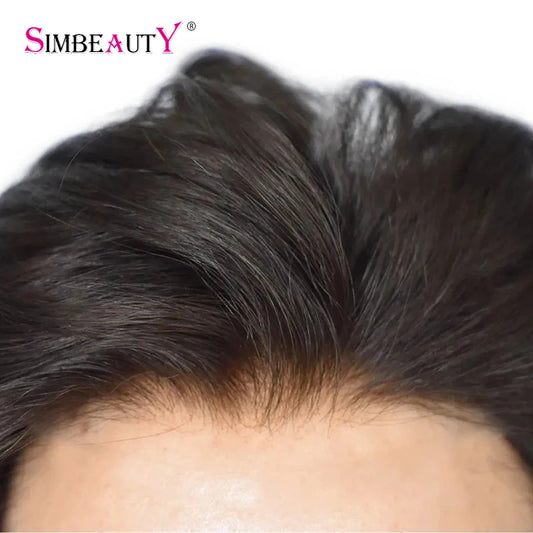 100% Human Hair Natural Hairline Skin Pu Thin 0.1mm Base, 110% Density ,Toupee/Replacement Unit - Various Options Available