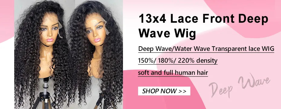 Peruvian Water Wave - 13x6 Transparent Lace Front Human Hair Glueless Wig