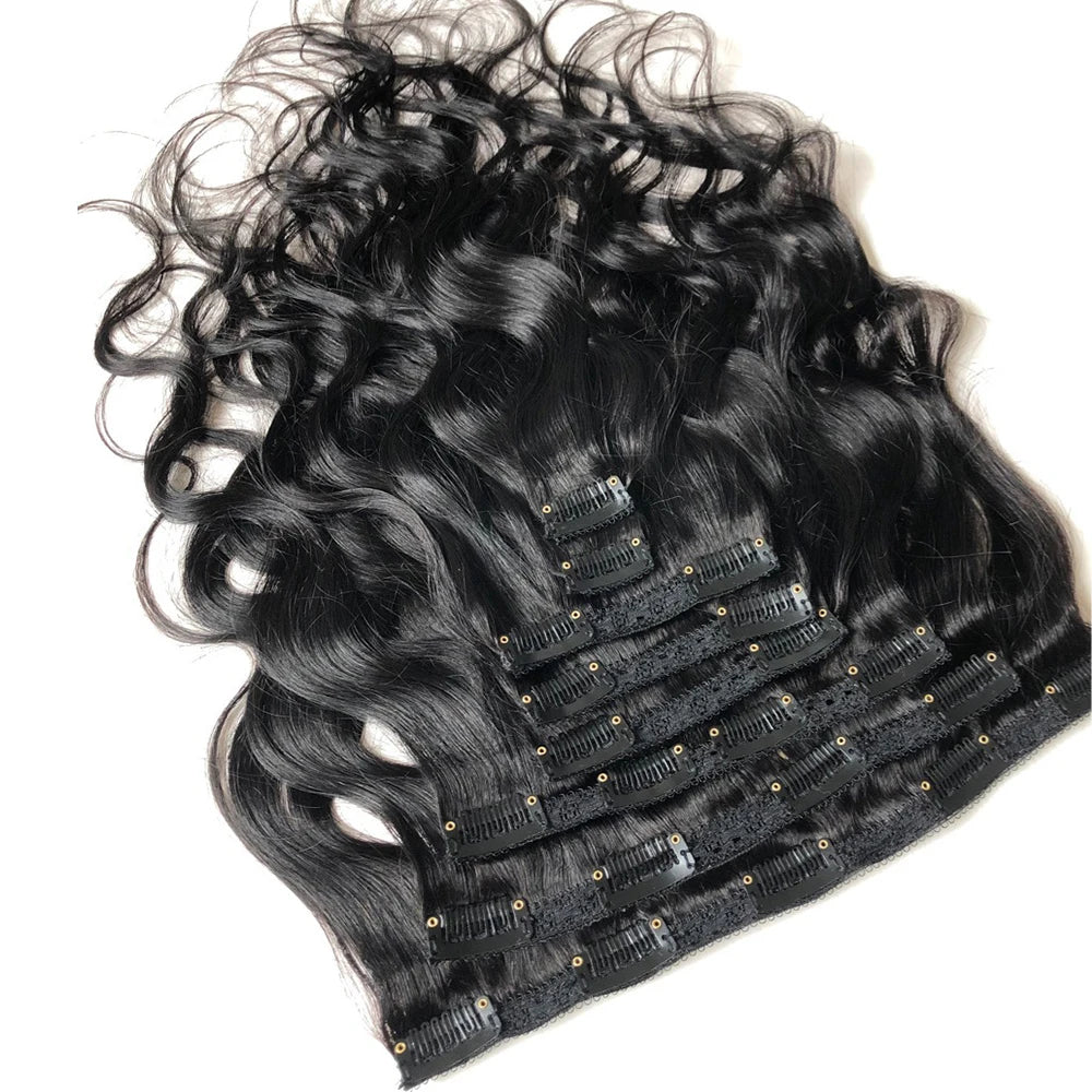Body Wave Natural Color Remy Human Hair Clip Ins
