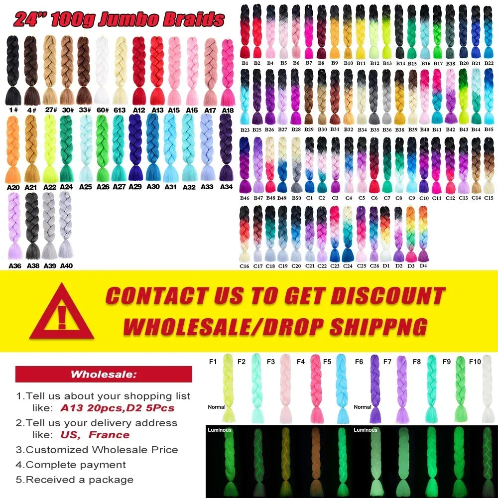 Jumbo Kanekalon Braiding Synthetic Hair Pre-Stretched