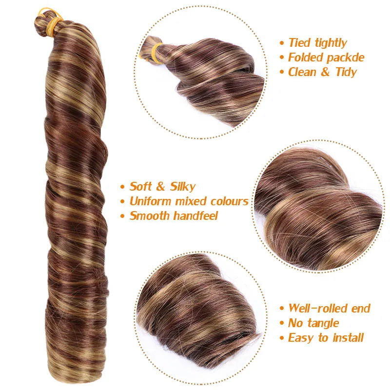 Synthetic French Spiral Curly Pre-Stretched Braiding Hair