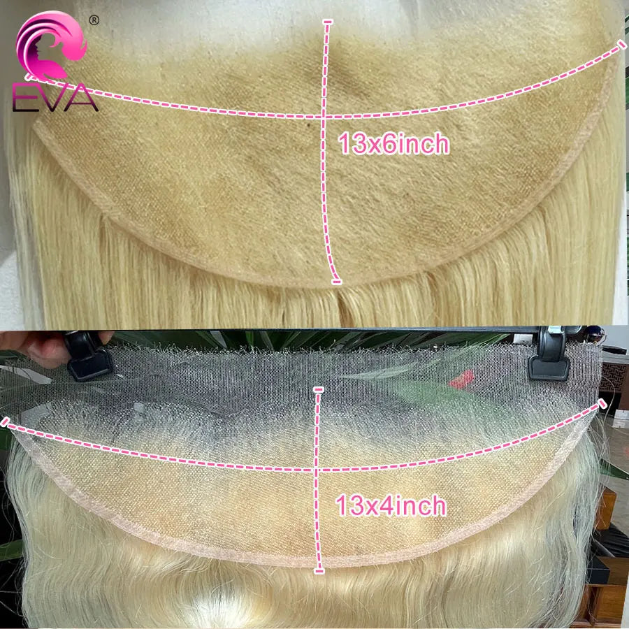 Pre Plucked Small Knots #613 Blonde HD Lace Frontal  & Closure - Human Hair