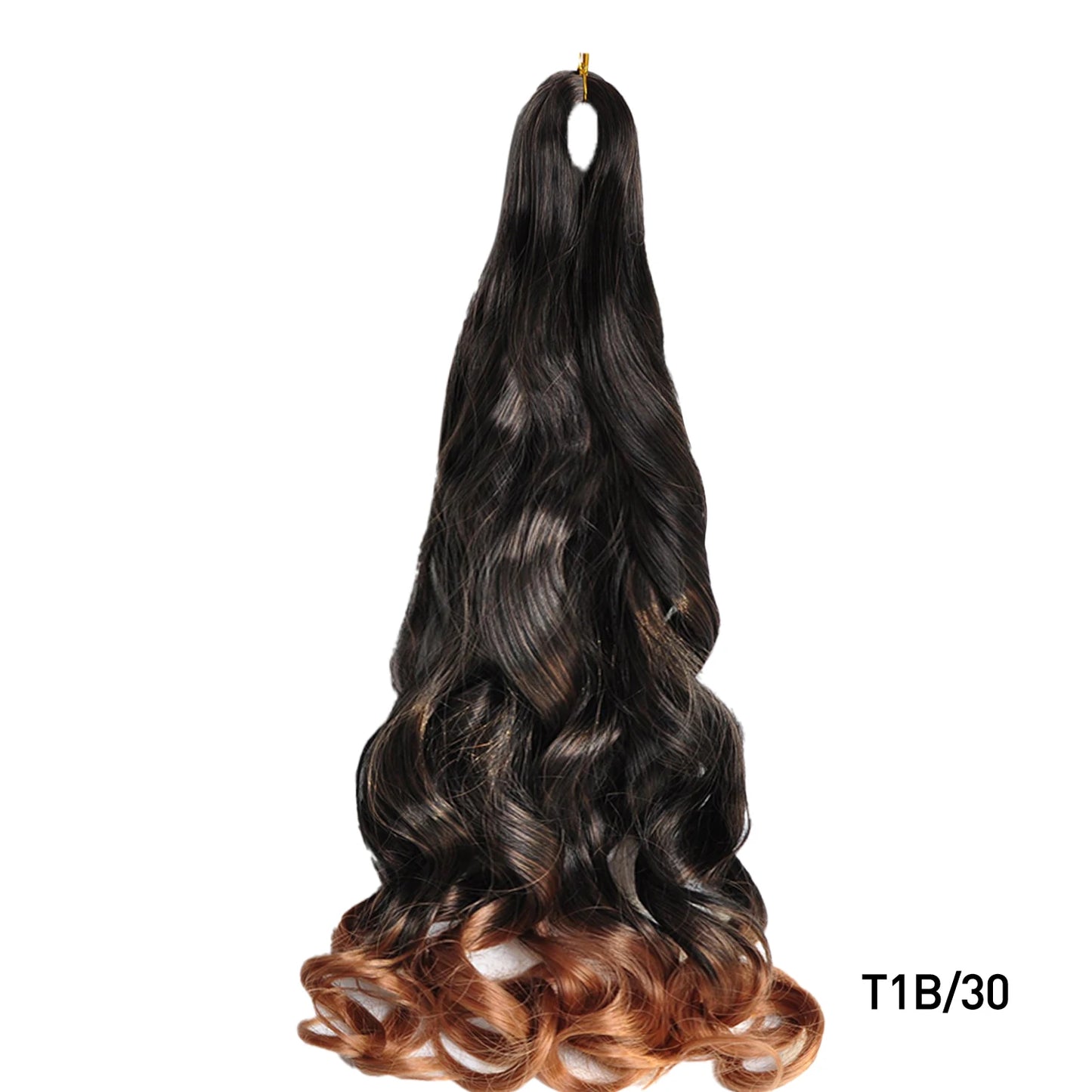 French Spiral Curls Pre Stretched Loose Synthetic Braiding Hair