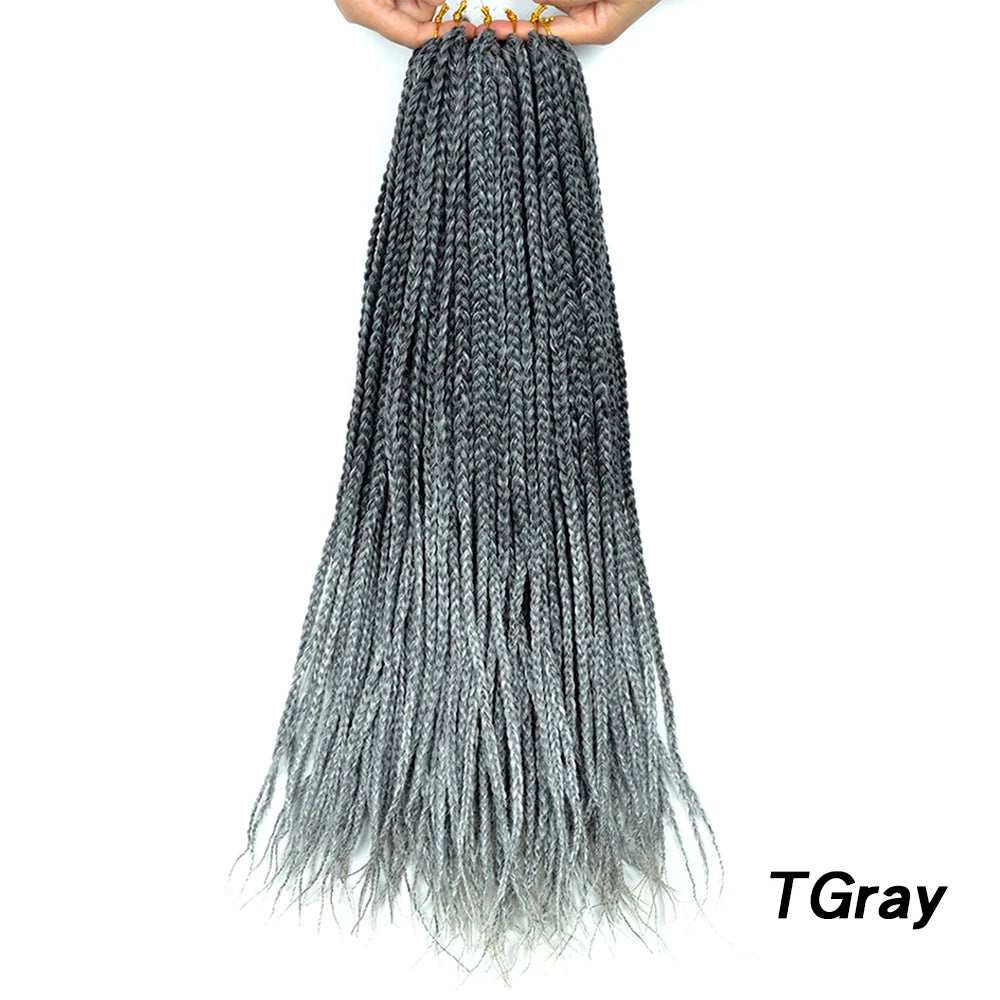 Synthetic Long Pre-Looped Box Braids Crochet Hair