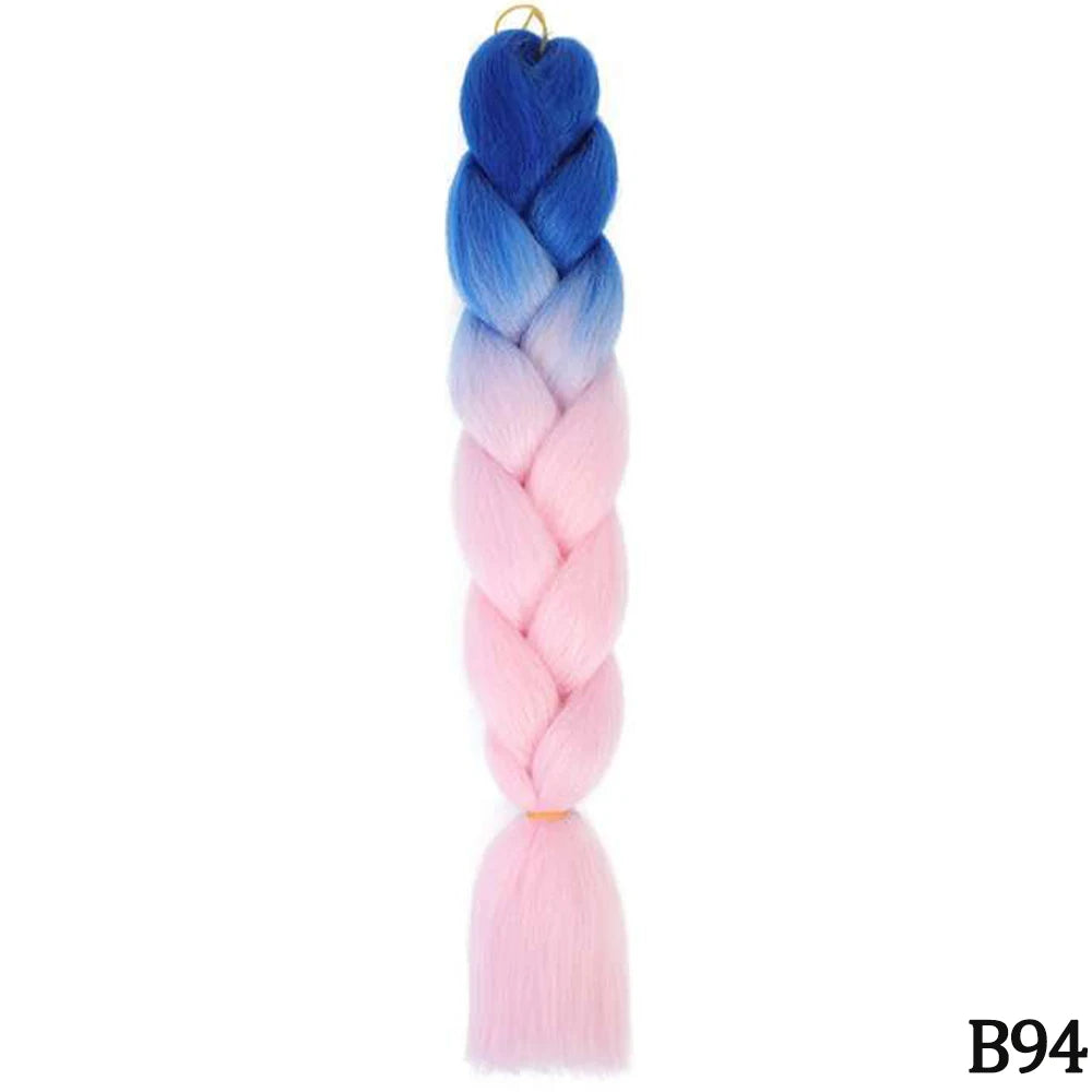 24" Synthetic Yaki Jumbo Braiding Hair - Various Colors Available