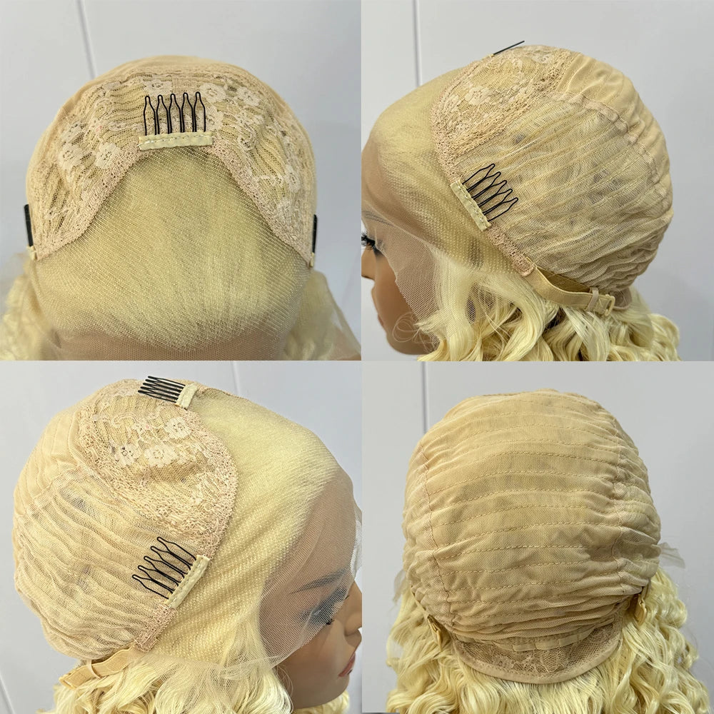 Body Wave Short Bob Lace Front Synthetic Wigs - Various Colors Available