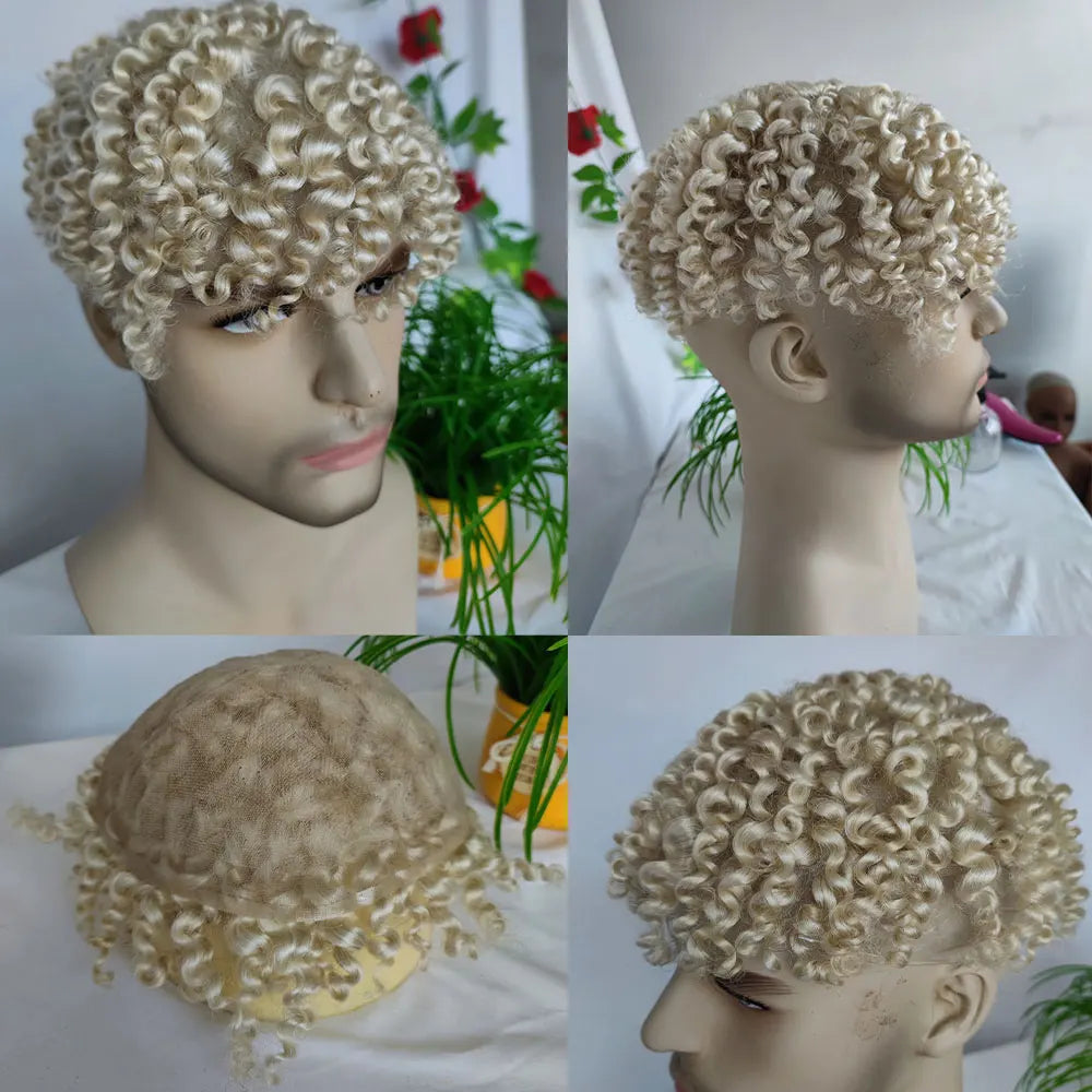 Curly Human Hair Toupee/Hairpiece Full Lace - Various Options Available