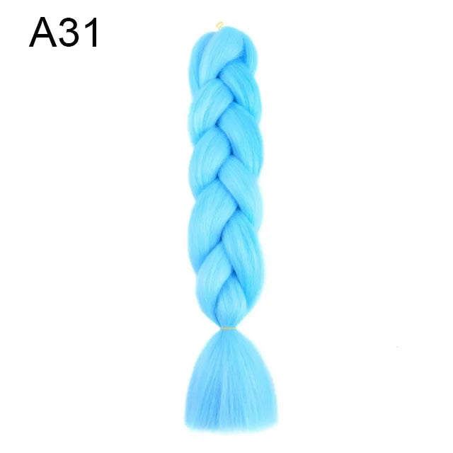 24Inch Synthetic Yaki Jumbo Braiding Hair - Various Colors Available