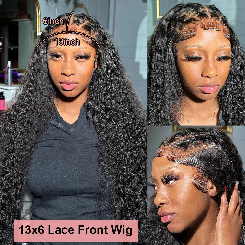 Brazilian Deep Wave Curly - Pre Plucked 360 Lace Front Human Hair Wig