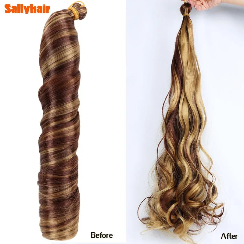 Synthetic French Spiral Curly Pre-Stretched Braiding Hair