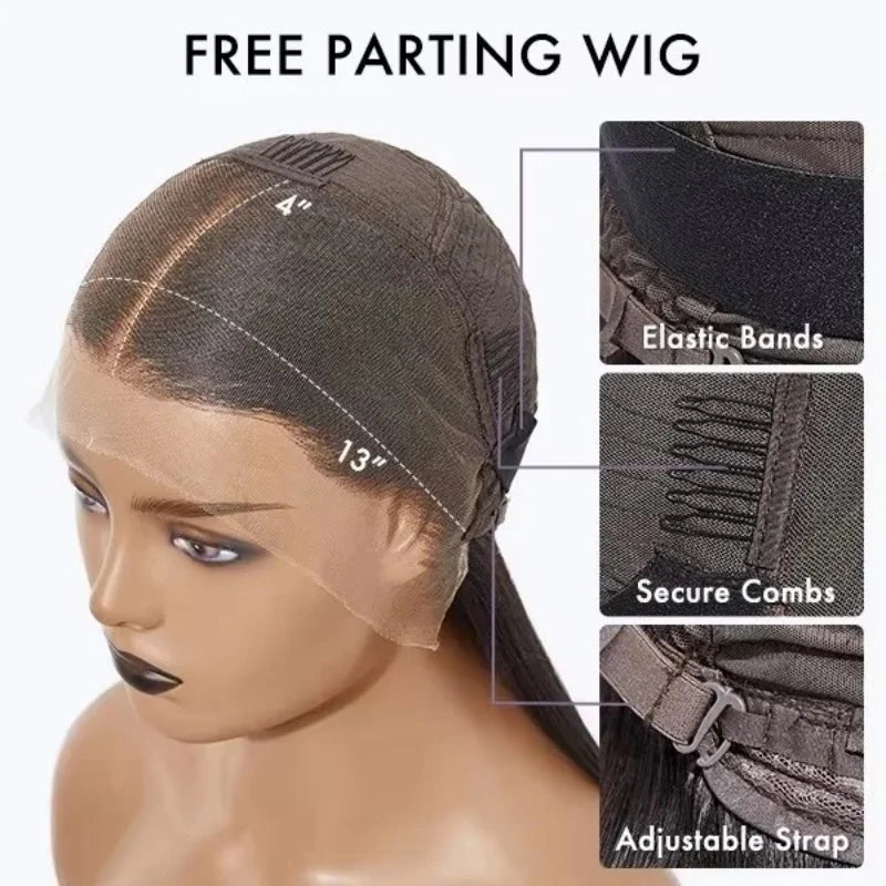 Short Body Wave Honey Blonde Highlight Lace Front Bob Glueless Human Hair Wig