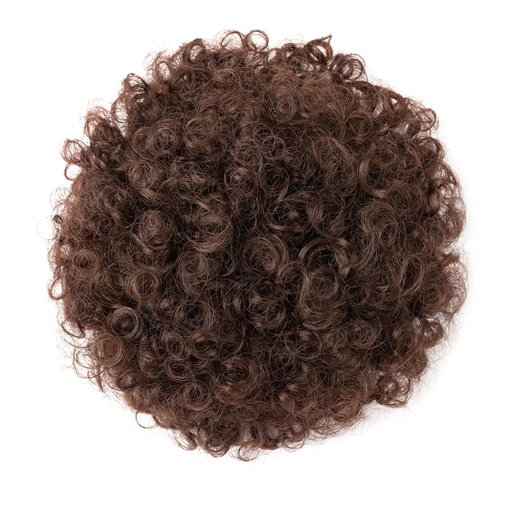 Afro Kinky Curly Puff Drawstring Synthetic Bun Ponytail