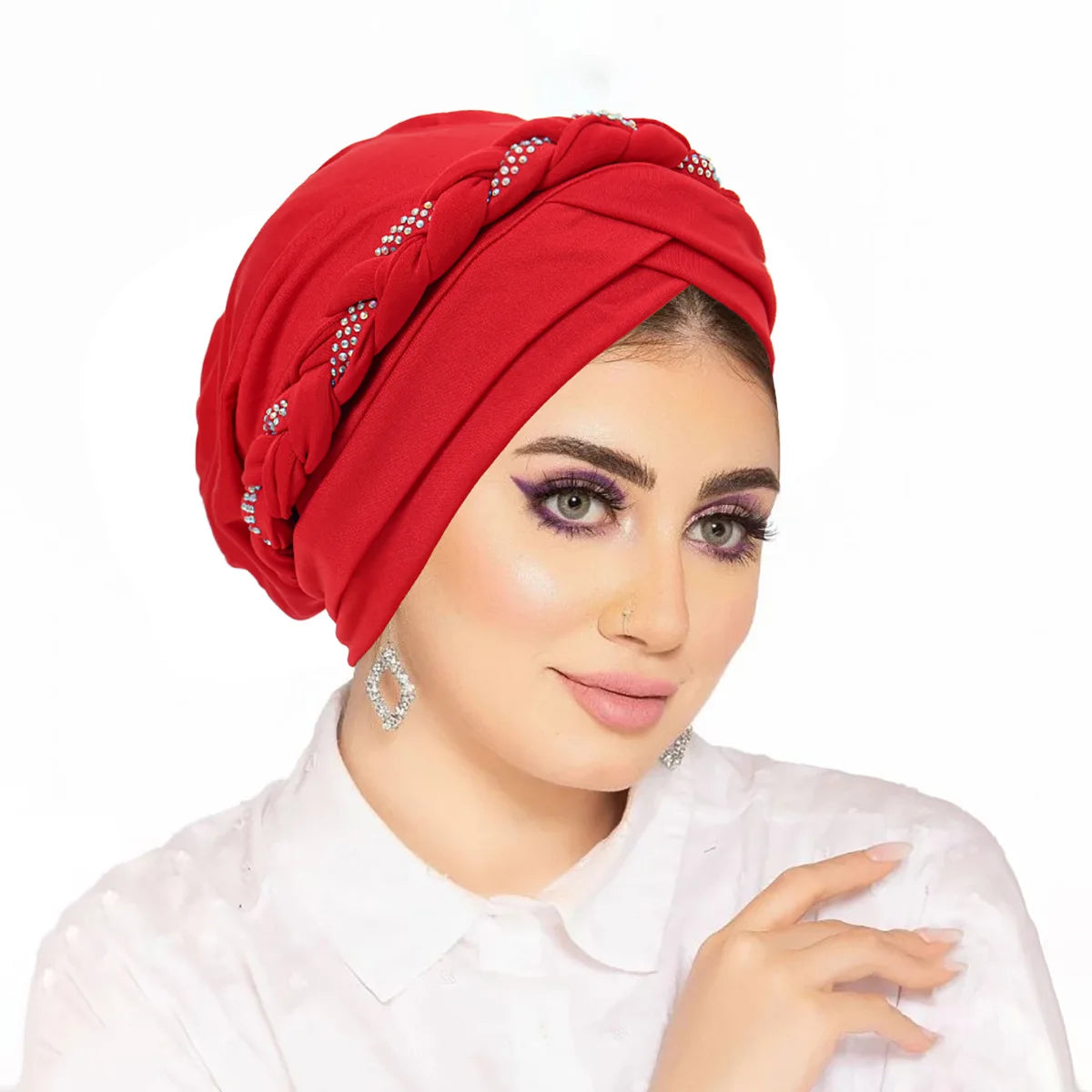 Women's Pleated Turbans in Various Colors