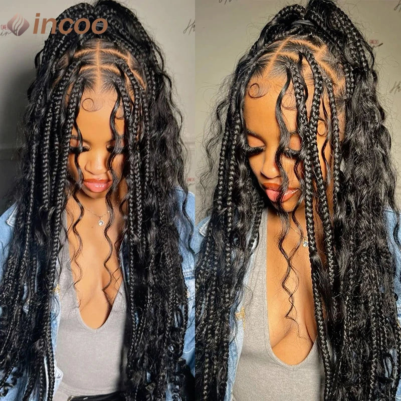 Boho Box Braided Full Lace Front Synthetic Wigs - Various Colors Available