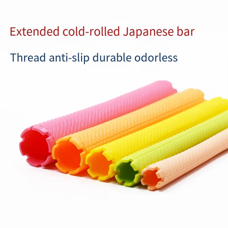 6pcs Heatless Lengthened Hair Roller Stick Perm Tools Hollow Design Spiral Hair Curlers Magic Curls DIY Curly Hair Styling Kit