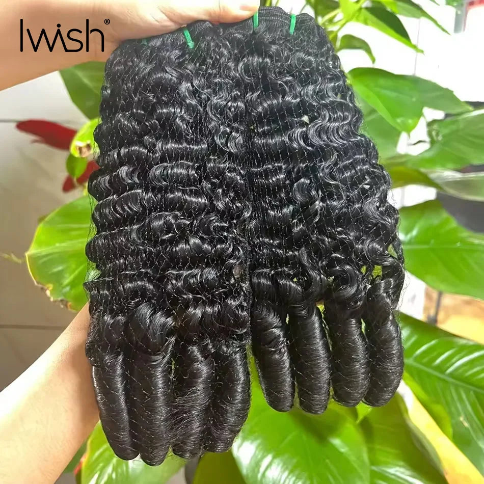 Burmese Pixie Curls Raw 100% Human Hair Bundles 4Pcs Full Head