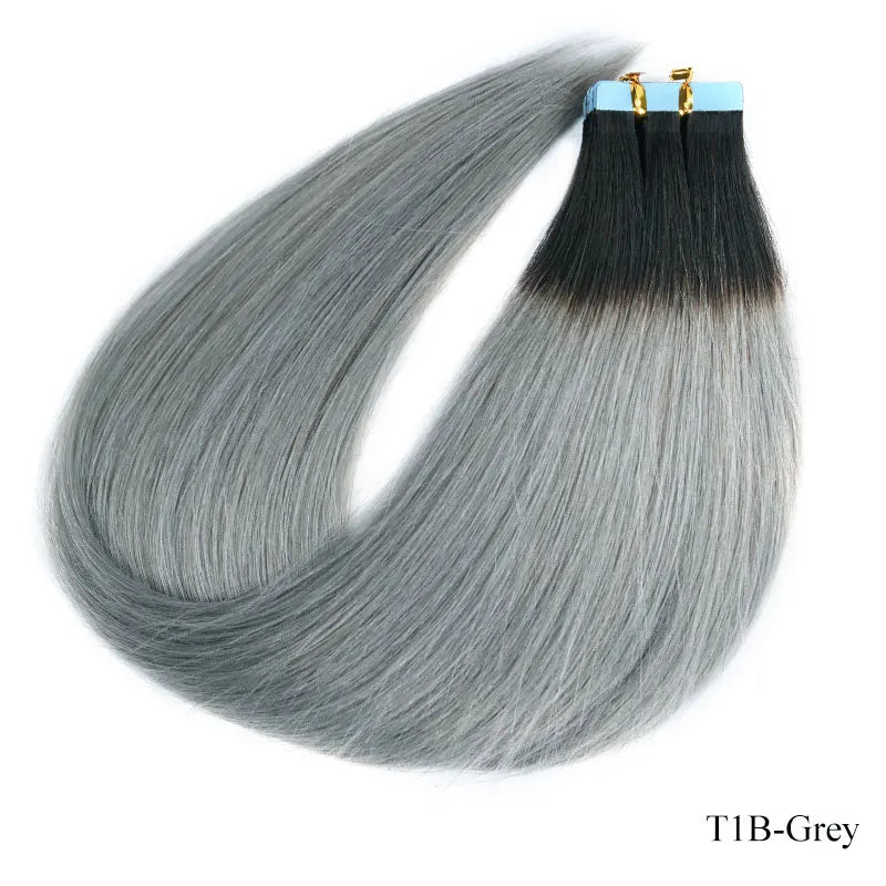 Straight Natural Remy Human Hair Tape Ins