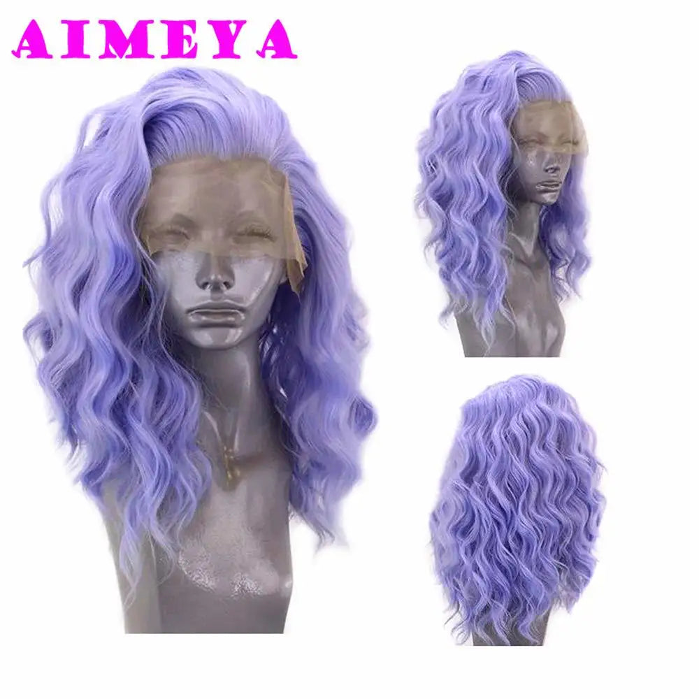Water Wave Short Synthetic Lace Front Wigs - Various Colors Available