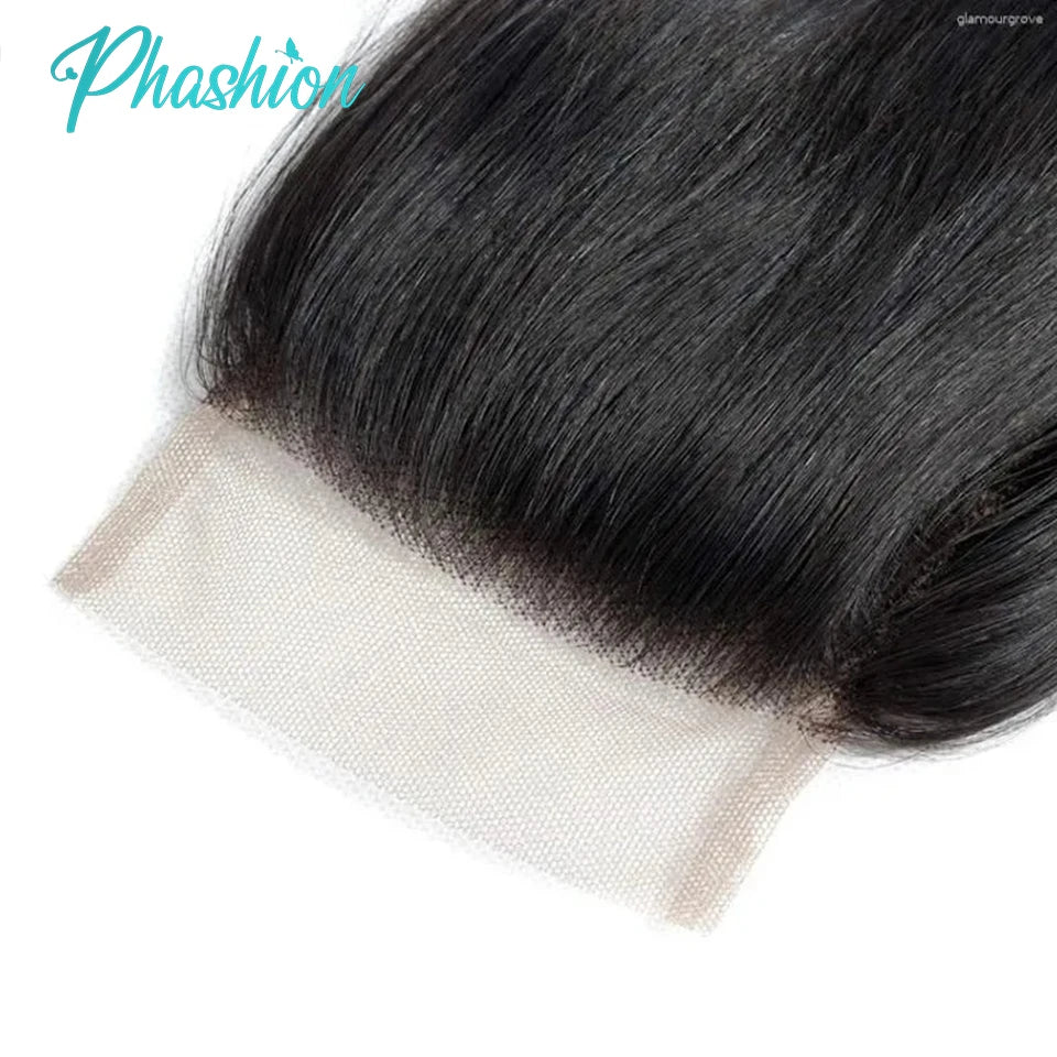 Straight Lace Pre Plucked Swiss HD Transparent Closure 5x5, 4x4 100% Human Hair