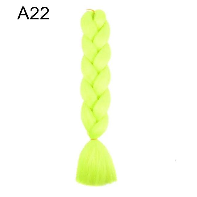 24Inch Synthetic Yaki Jumbo Braiding Hair - Various Colors Available