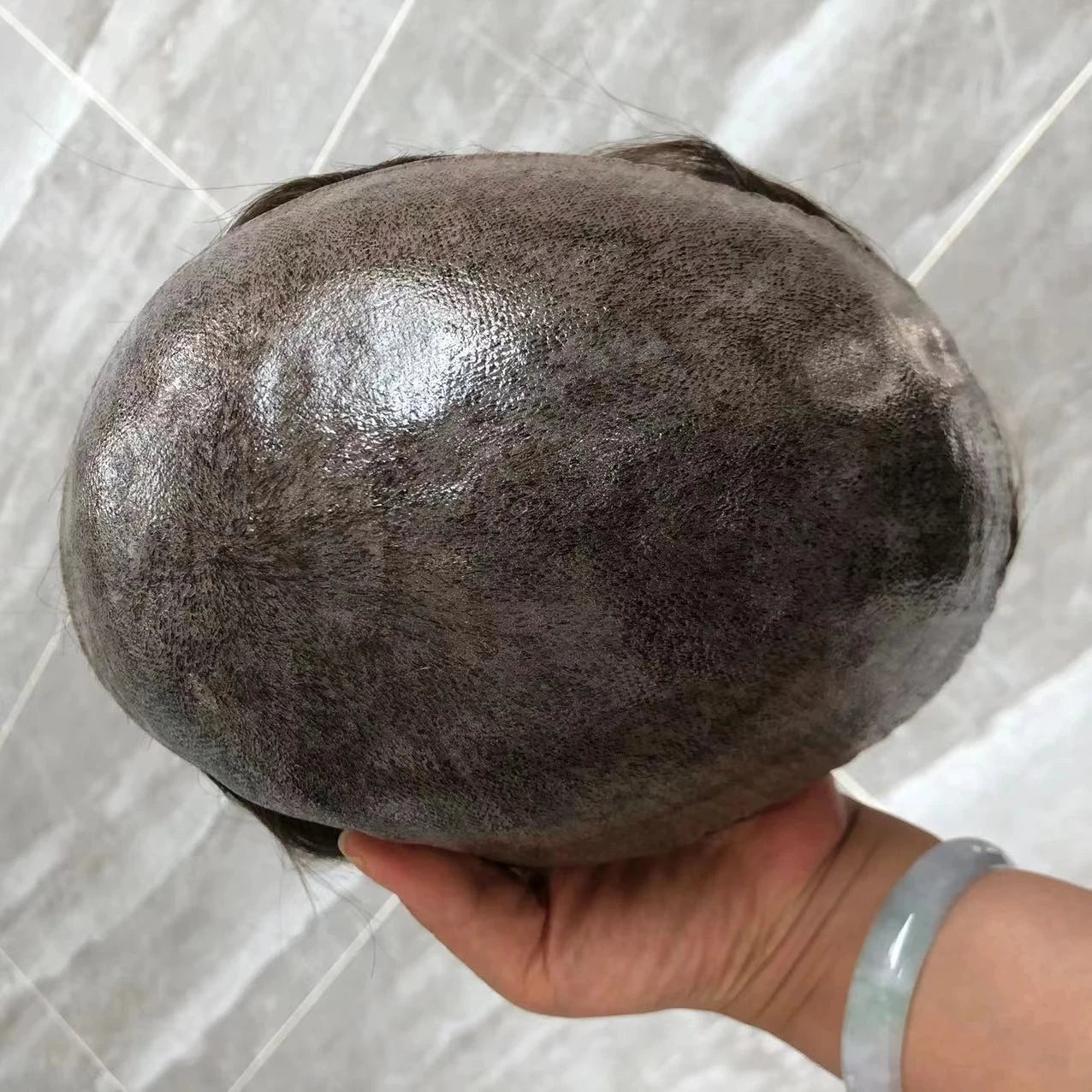 100% Human Hair Natural Hairline Skin Pu Thin 0.1mm Base, 110% Density ,Toupee/Replacement Unit - Various Options Available